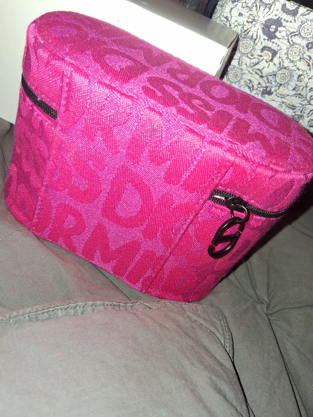 Dior Beauty Pink Logo Jacquard Cosmetic Bag